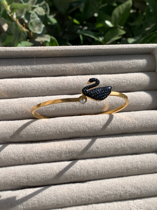 Swan Bangle Bracelet