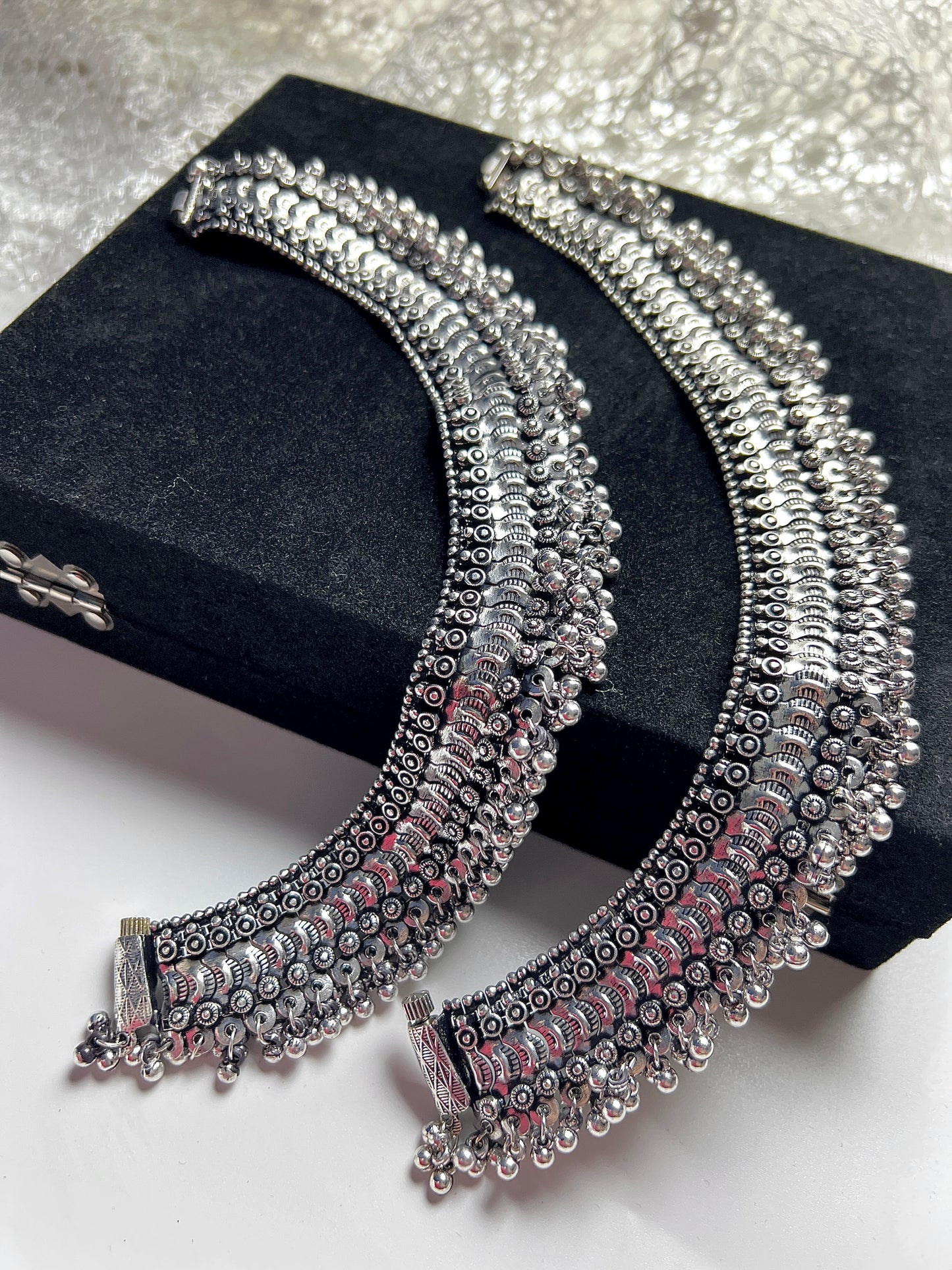 Blackened silver Pazaib Pair