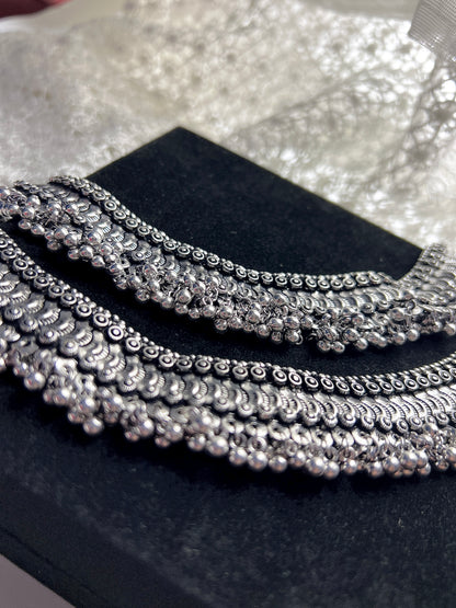 Blackened silver Pazaib Pair