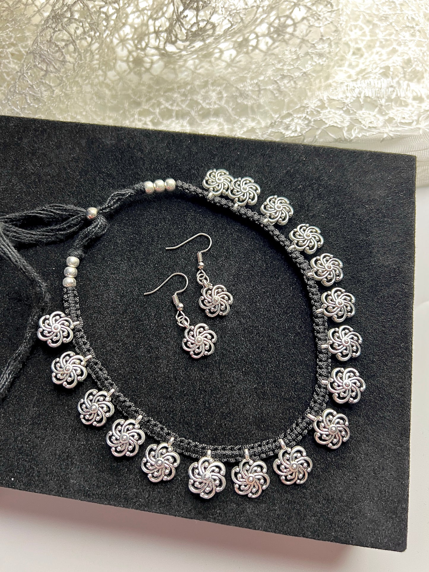 Ethnic Floral Choker Set