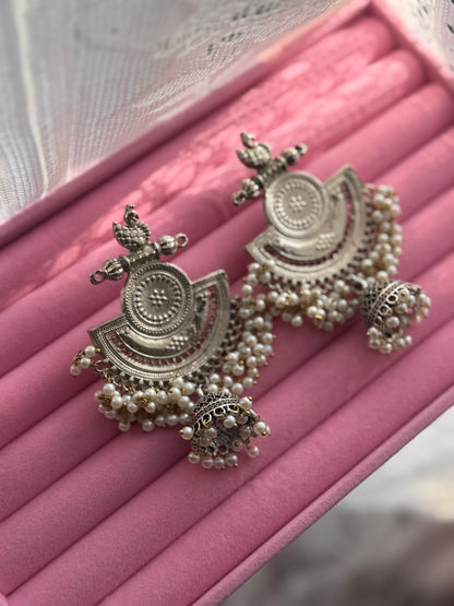 Elara Silver Jhumky