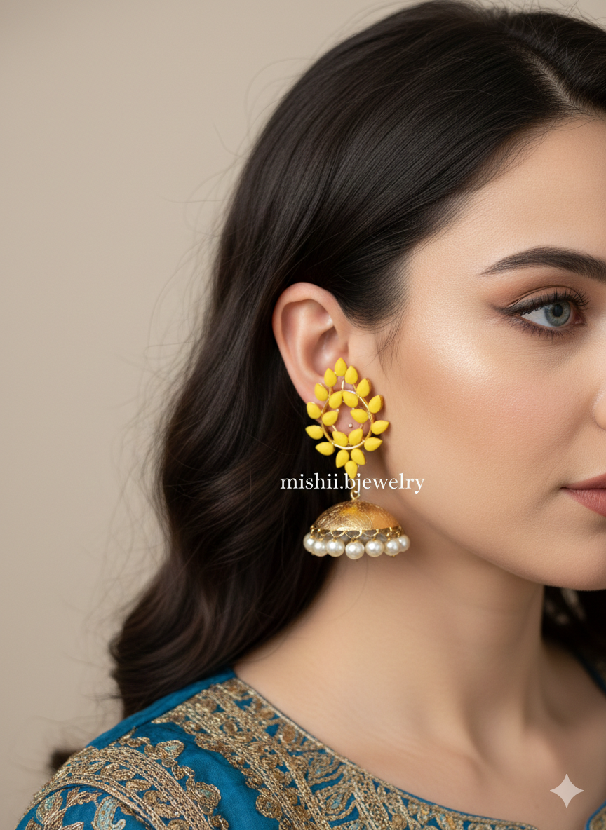 Petals Stone Jhumkay