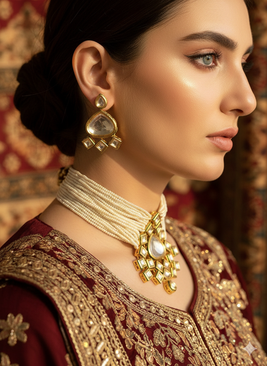 Kundan Gulluband Set