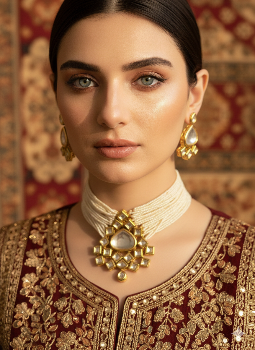 Kundan Gulluband Set