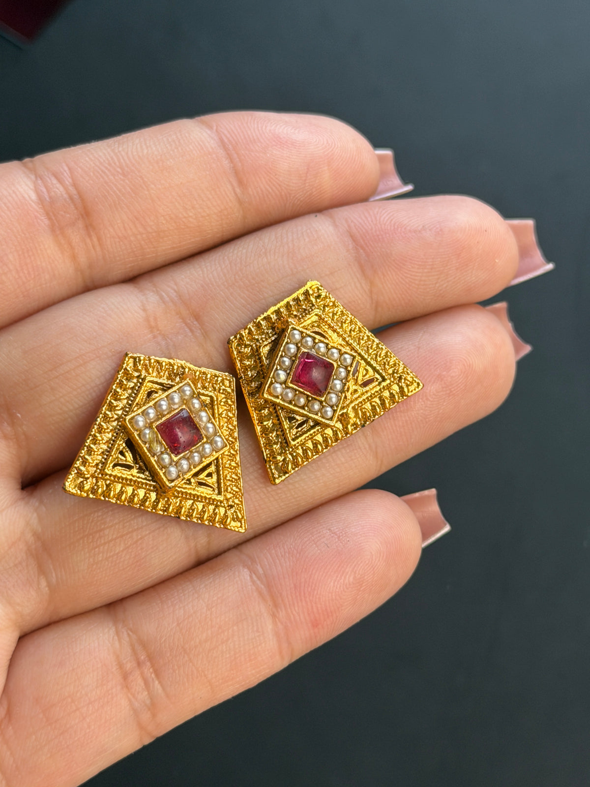 Antique Gold Studs