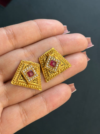 Antique Gold Studs