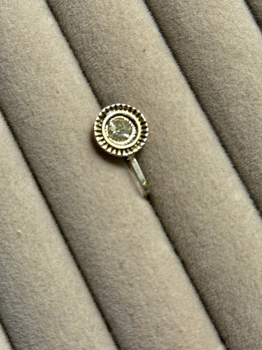 Silver Floral Nathli