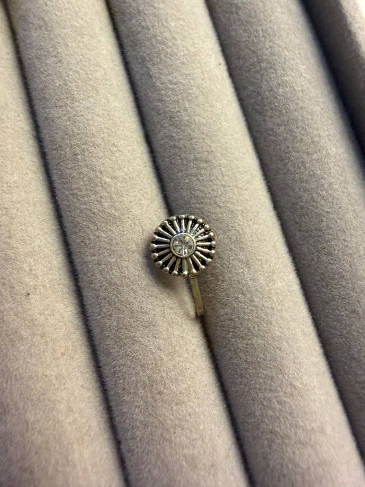 Silver Floral Nathli