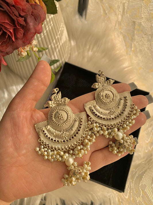 Swans Silver Jhumkay