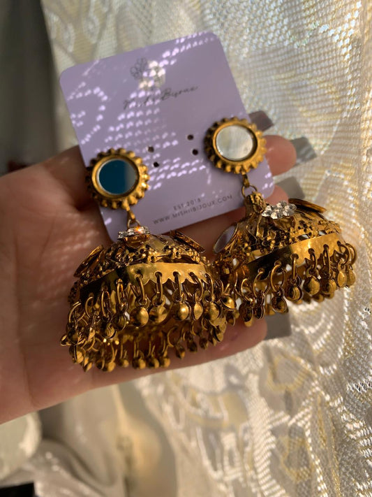 Noir Metallic Jhumkies