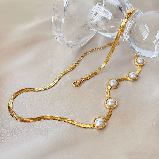 Pearls Stainless Necklace