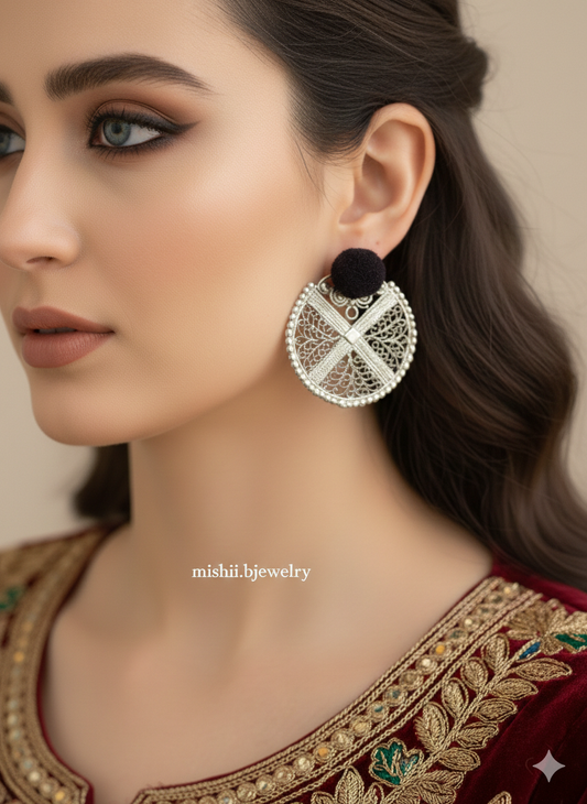 Afghana Pompom Studs