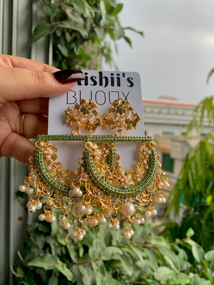 Peacock Textured Earrings