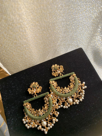 Peacock Textured Earrings