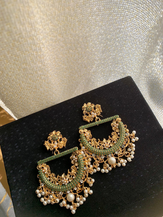 Peacock Textured Earrings