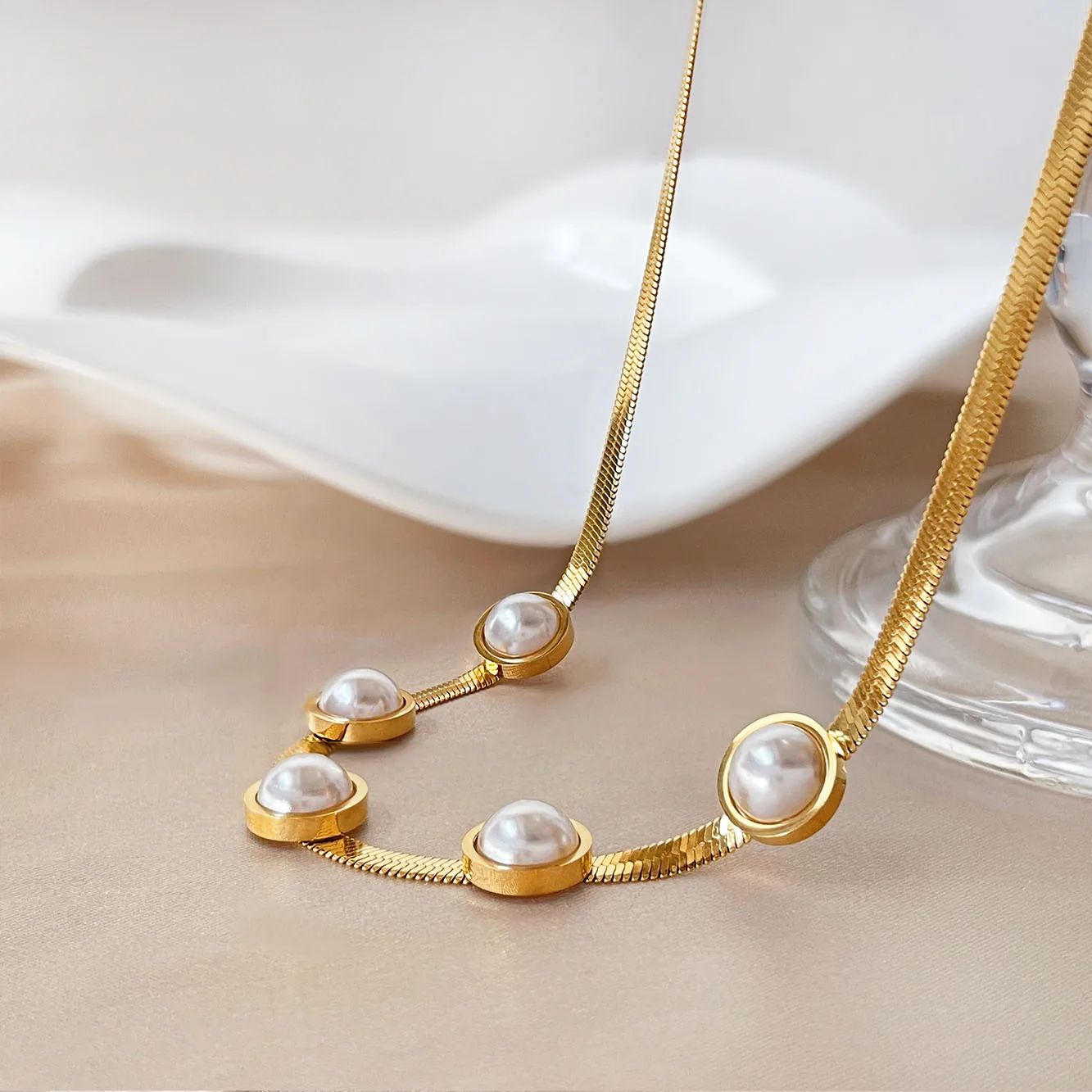 Pearls Stainless Necklace