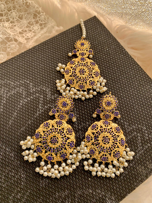 Royal Earrings & Maang Tikka Set