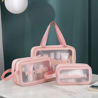 3 Pcs Washbag Set - Pink