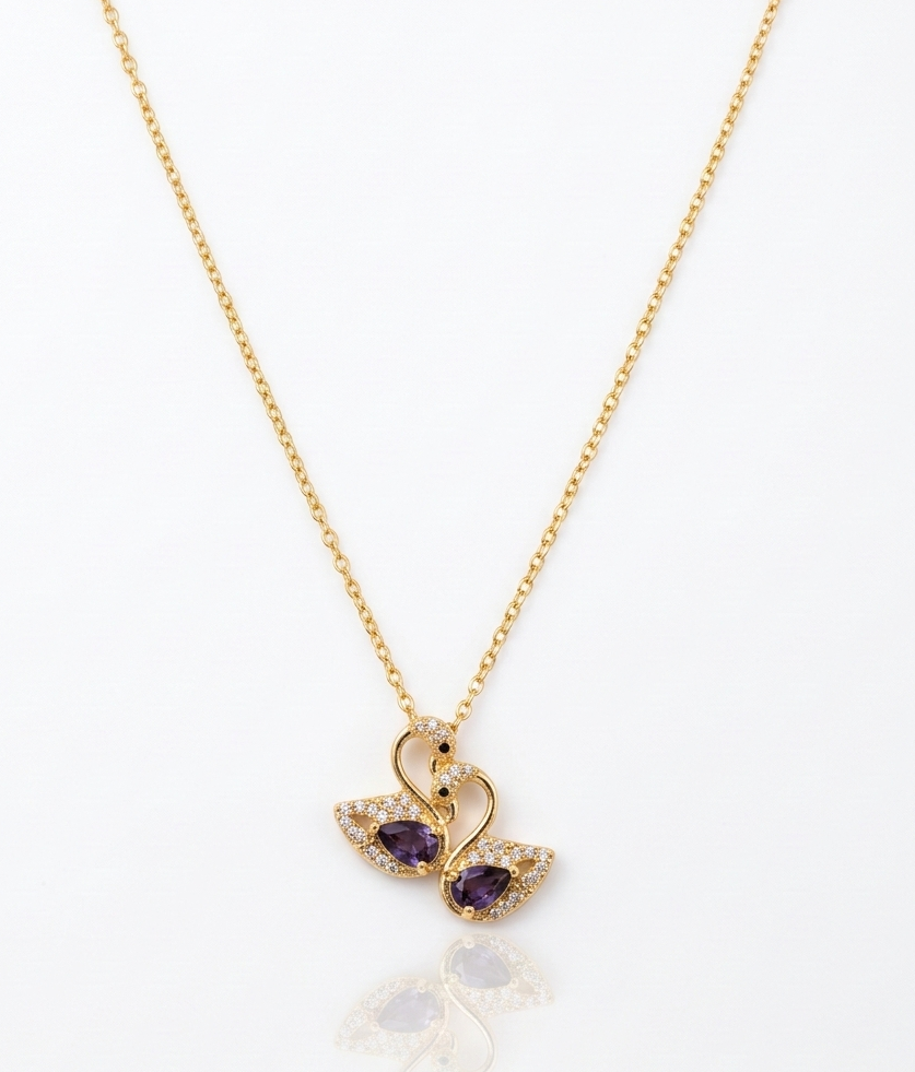 Swans Love Necklace