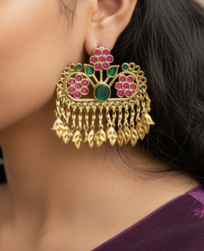 Teen Phool Earrings