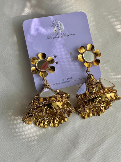 Noir Metalic Jhumkies