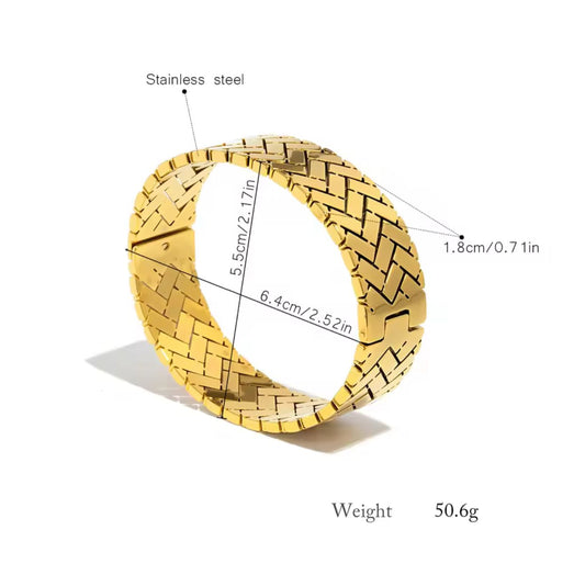 Wide S.Steel Bracelet