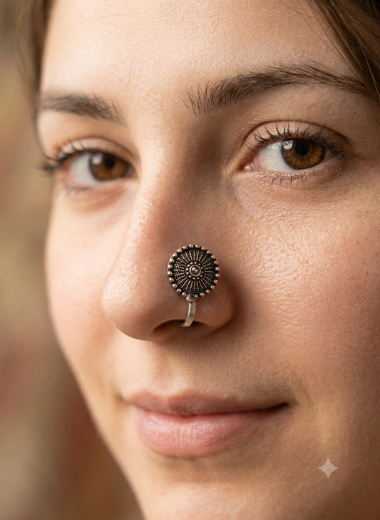 Oxidised Antique Nathli