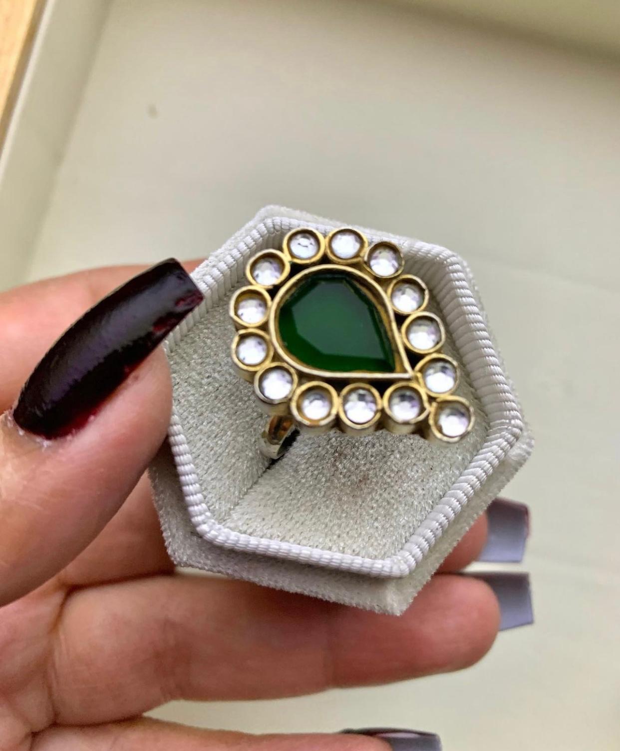 Nagina Kundan Adjusable Ring