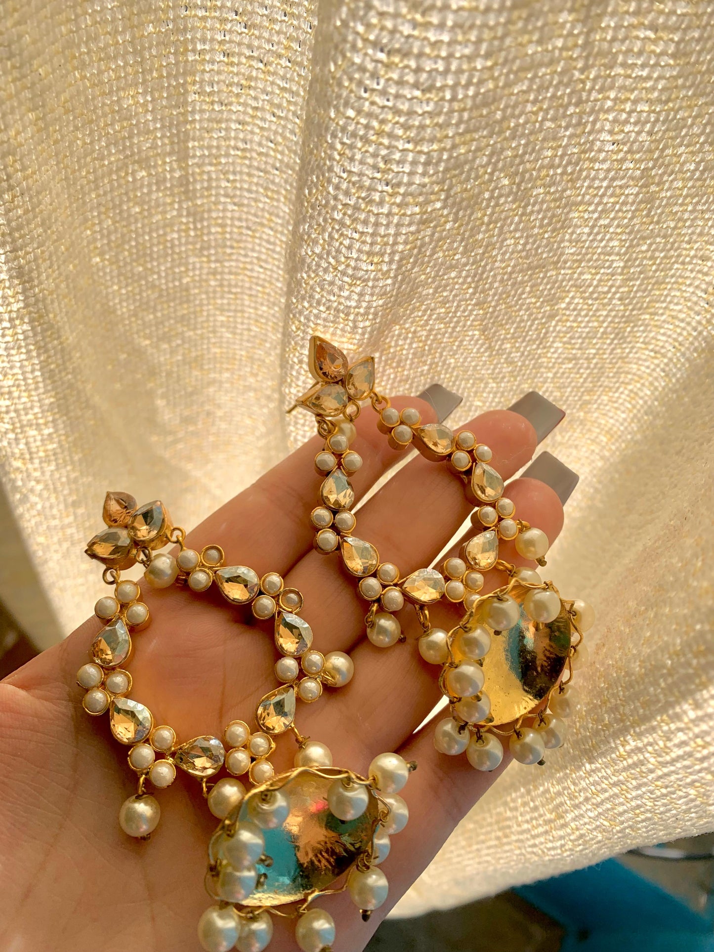 Sunlit Gold Preals Jhumky