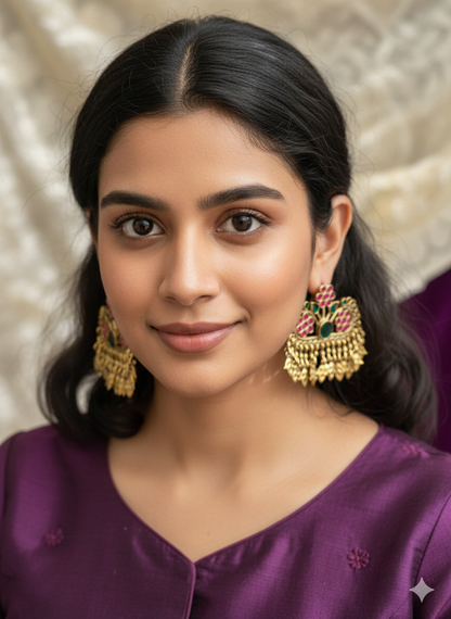 Teen Phool Earrings